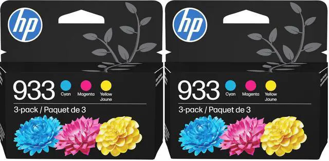 Main image of 933 Cyan,Magenta,Yellow Ink Cartridges | Works with OfficeJet 6100,6600,6700,7110,7510,7610 | N9H56FN,(Pack of 6)