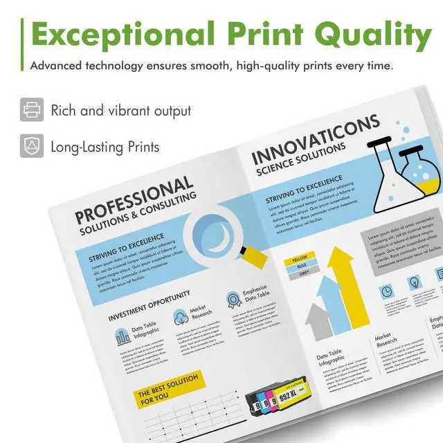 Alt view image 4 of 6 - 952 952XL Printer Ink Cartridges Combo Pack for HP 952 XL 4-Pack | Compatible for HP952 HP952XL Ink Cartridges Work for HP OfficeJet Pro 8710 7740 8715 8210 8720 8703 8702 Printers