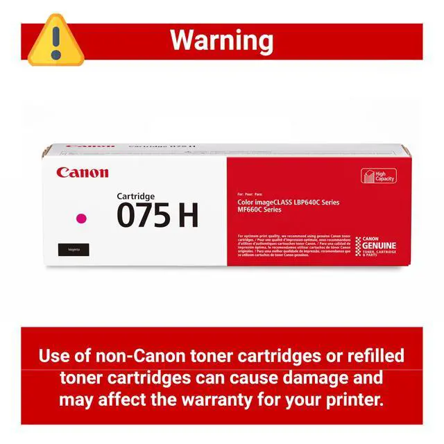Alt view image 4 of 6 - Genuine 075 Magenta High Capacity Toner Cartridge Compatible with MF660 Series and LBP640 Series Laser Printers