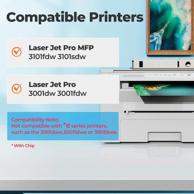 Alt view image 2 of 7 - 138X Black Toner Cartridge MFP 3101fdw 3001dw High Yield Compatible for HP 138X Black Laser Jet Toner Cartridge with Chip for Laser Jet Pro MFP 3101fdw 3001dw MFP 3101sdw 3001fdw Printer W1380X HP138A