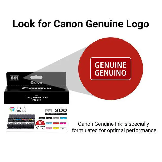 Alt view image 4 of 5 - PFI-300 Lucia PRO Ink, 10 Ink Tanks, Compatible to imagePROGRAF PRO-300 Printer, Multi, Standard (4192C007)