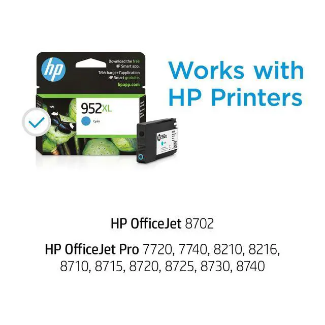 Alt view image 2 of 7 - 952XL Cyan, 952XL Yellow and Magenta High-Yield Ink Cartridge - 3 Pack | Works OfficeJet 8702, OfficeJet Pro 7720, 7740, 8210, 8710, 8720, 8730, 8740 Series