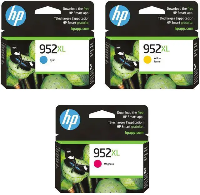 Main image of 952XL Cyan, 952XL Yellow and Magenta High-Yield Ink Cartridge - 3 Pack | Works OfficeJet 8702, OfficeJet Pro 7720, 7740, 8210, 8710, 8720, 8730, 8740 Series