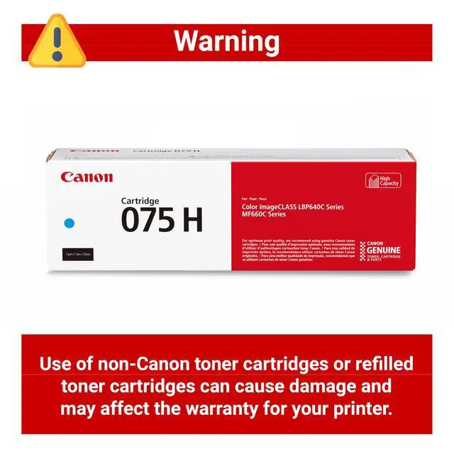 Alt view image 4 of 6 - Genuine 075 Cyan High Capacity Toner Cartridge Compatible with MF660 Series and LBP640 Series Laser Printers