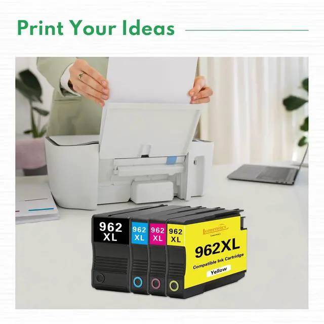 Alt view image 7 of 7 - 962XL Ink Cartridges Combo Pack (4-Pack, Black/Cyan/Magenta/Yellow) Replacement for HP 962XL 962 Ink Cartridge OfficeJet Pro 9010 9010e 9015 9015e 9018 9018e 9020 9022 9025e Printer