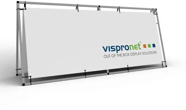 Main image of Horizontal A-Frame Banner Stand 3ft x 7ft Aluminum Outdoor Banner Stand, Portable Display Stand for Promotional & Sporting Events, Weather-Resistant Banner Stand, Frame Only