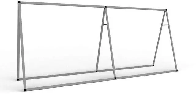 Alt view image 2 of 6 - Horizontal A-Frame Banner Stand 3ft x 7ft Aluminum Outdoor Banner Stand, Portable Display Stand for Promotional & Sporting Events, Weather-Resistant Banner Stand, Frame Only