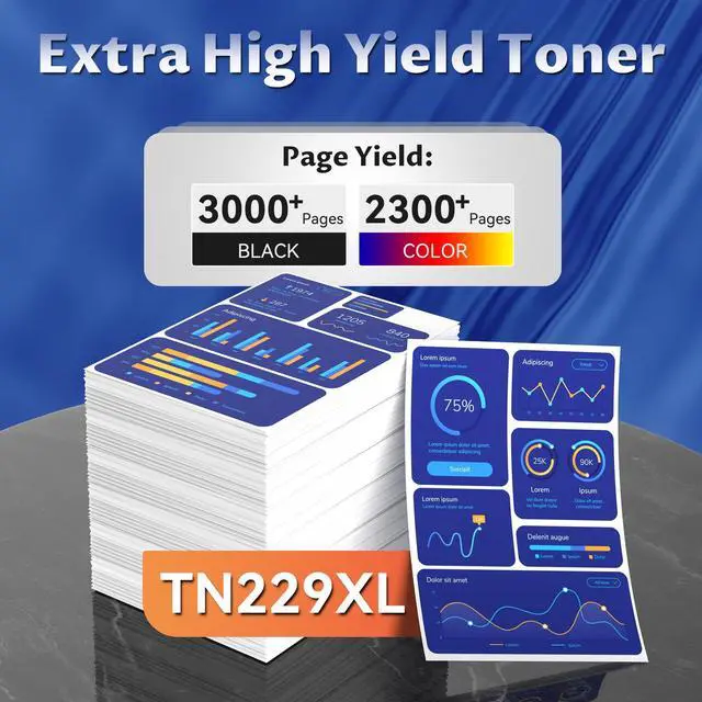 Alt view image 3 of 7 - TN229XL Toner Cartridges High Yield MFC-L3720CDW MFC-L3780CDW Compatible for Brother TN229XL TN229 Toner Cartridges for Brother HL-L3280CDW HL-L3220CDW HL-L3300CDW Printer(BK/C/M/Y,4 Pack)
