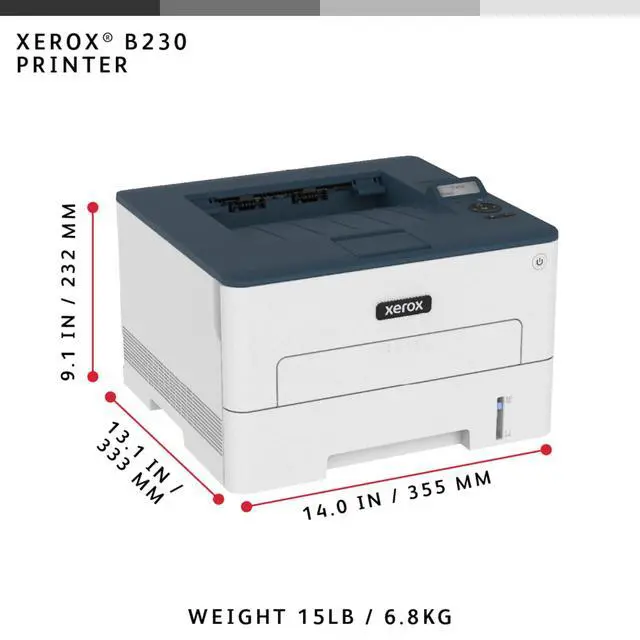 Alt view image 2 of 7 - B230/DNI Printer - 36 ppm Black and White Laser, Wireless