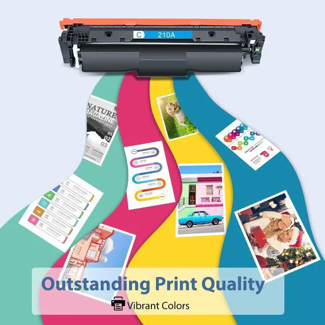 Alt view image 7 of 7 - 210A Toner Cartridges 4Pack Compatible for HP MFP 4301fdw 4201 4301 Printer | Compatible for HP 210A 210X Toner Cartridges for HP Laser Jet Pro MFP 4301fdw 4201dw 4201dn 4301fdn 4301dw Printer(BYCM)