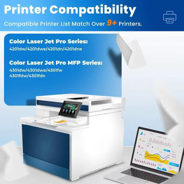 Alt view image 2 of 7 - 210A Toner Cartridges 4 Pack Color Laser jet Pro MFP 4301fdw Compatible for HP 210A 210X Toner Cartridges Replacement HP210A HP210X for Color Laser Pro 4201dw 4201dn MFP 4301fdn 4301fdw 4301dw Printer