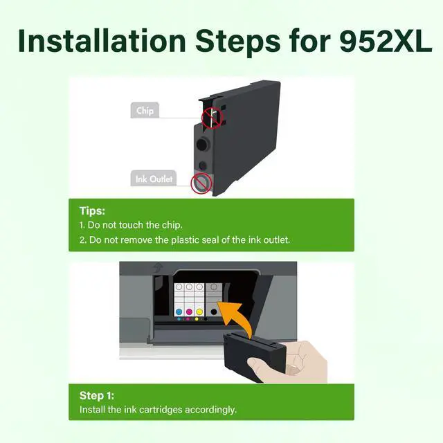 Alt view image 4 of 7 - 952XL 952 XL 8710 Ink Cartridges Black and Color Combo Pack for HP Printers | Replacement for HP952XL/952XL Ink for HP OfficeJet Pro 8710 7740 8720 8715 8210 8725 8730 8702 8732M 8736 Printer 4 Pack