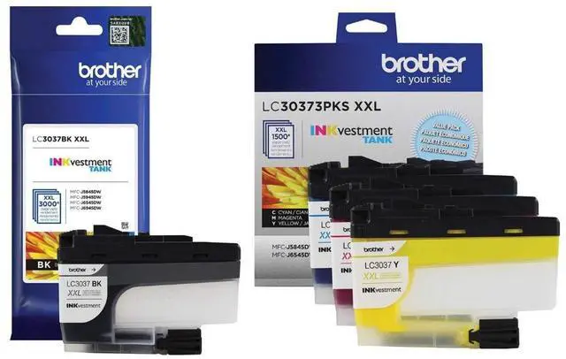 Main image of Genuine LC3037BK, LC3037C, LC3037M, LC3037Y Super High-Yield Black/Cyan/Magenta/Yellow INKvestment Tank Ink Cartridge Set, LC3037
