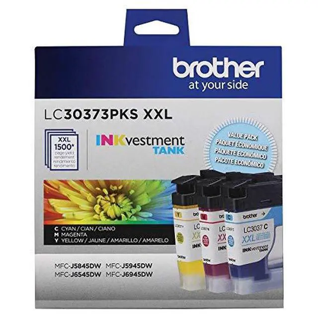 Alt view image 3 of 3 - Genuine LC3037BK, LC3037C, LC3037M, LC3037Y Super High-Yield Black/Cyan/Magenta/Yellow INKvestment Tank Ink Cartridge Set, LC3037