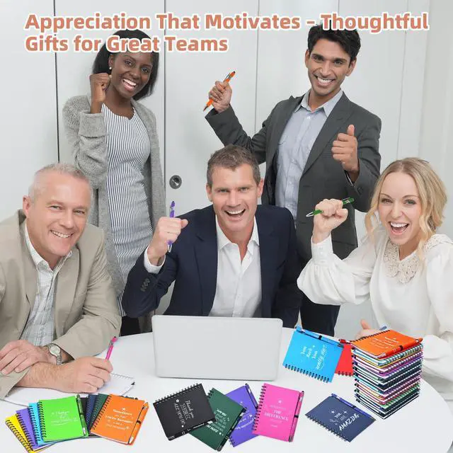 Alt view image 5 of 7 - 400 Pcs/200 Sets Employee Appreciation Gifts Bulk, Inspirational Notebooks with Motivational Pens for Staff, Thank You Gifts for Coworkers, Teachers,Team,Nurse, DSP, Office, School, Christmas