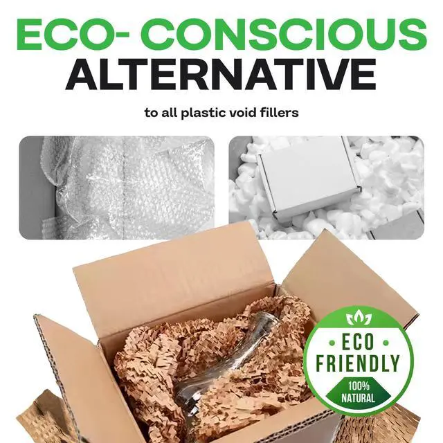 Alt view image 3 of 7 - HexaFil Honeycomb Packing Kraft Paper 15" x 20400" (1700 ft) in Self-Dispensed Box - Patented Cushioning Box Filler for Void Filling, Moving, Shipping - Alternative to Bubble Plastic
