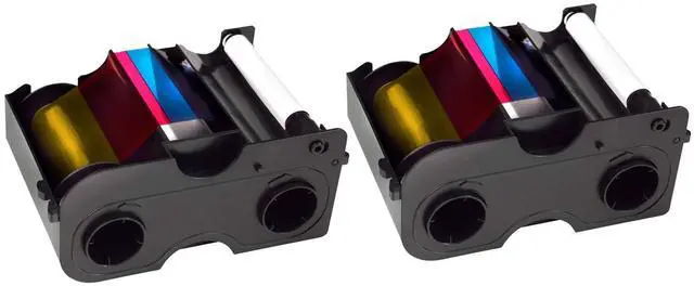 Main image of 2 x Fargo 45000 Color Ribbon - YMCKO - 250 Prints Software Demo