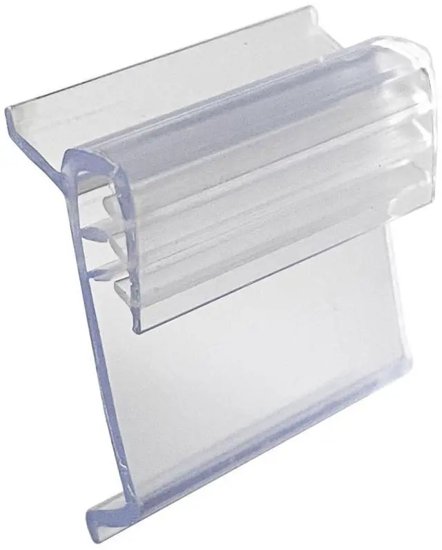 Main image of Retail Shelf Tag Sign Holder, Gripper Clip On Shelf Talker, 1 1/4 High Inch by 1 Inch Wide, 100 Pack