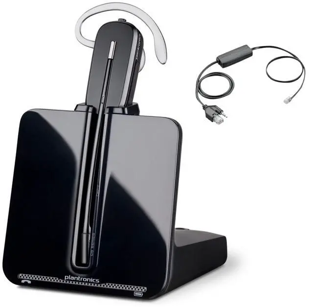 Main image of Polycom VOIP Compatible Plantronics CS540 Wireless DECT Headset and Electronic Remote Answerer Interface Cable (EHS) Bundle - Compatible with SoundPoint IP Phones