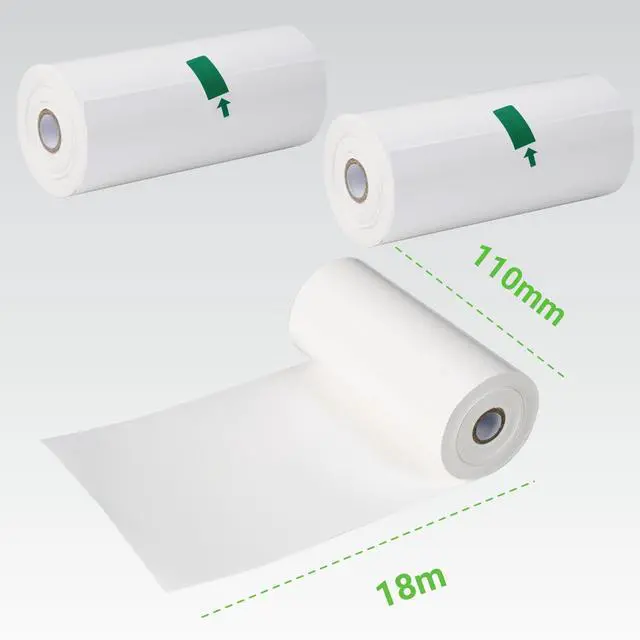 Alt view image 4 of 7 - 10 Rolls - Premium UPP-110HG For Mitsubishi High Gloss Ultrasound Therma Film Paper Waterproof Medical Print Media for Ultrasound Systems Thermal Paper, 110mm x 20m
