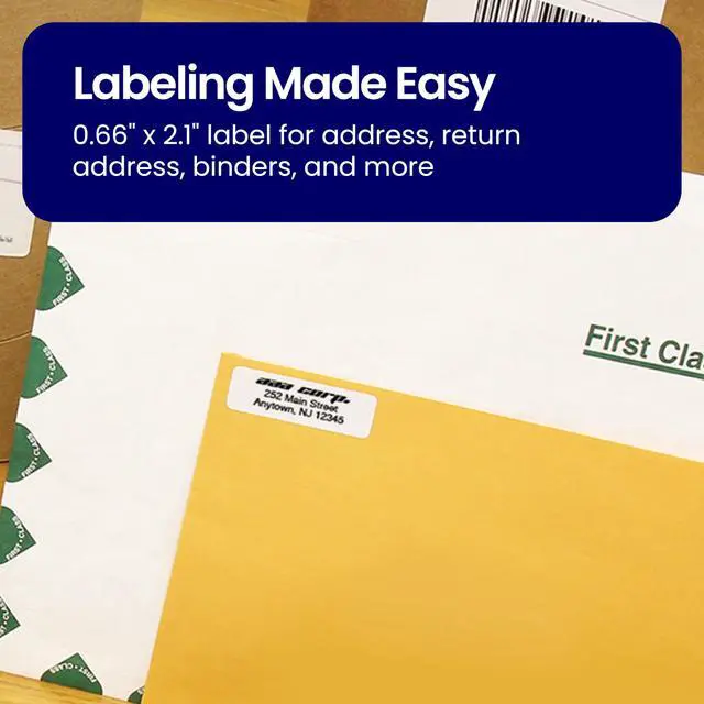 Alt view image 6 of 6 - Genuine DK-120424PK Multipurpose Paper Labels, Die-Cut 0.66" x 2.1", Engineered for Excellence, 400 Labels Per Roll, 24 Rolls per Box, White, for use with Select QL Label Printers