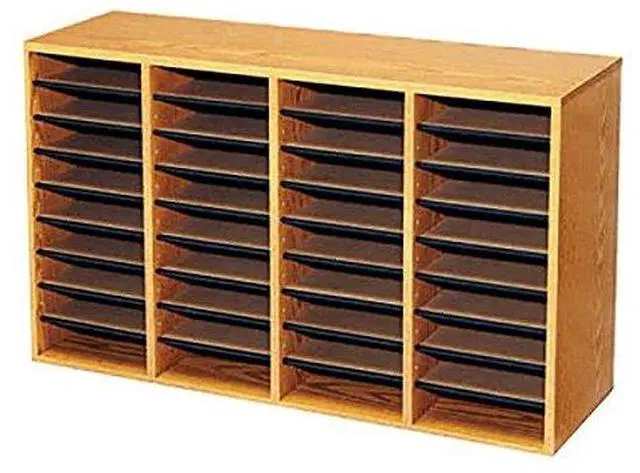 Main image of SAF9424MO - Wood/Laminate Literature Sorter