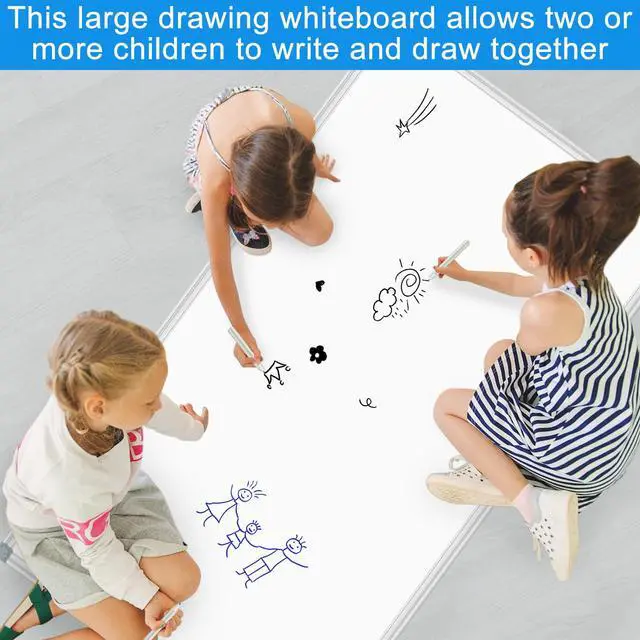 Alt view image 4 of 7 - White Board Dry Erase Whiteboard for Wall 60" x 40" Aluminum Presentation Magnetic Whiteboards with Long Pen Tray, 12 Magnets, 3 Markers & 1 Eraser