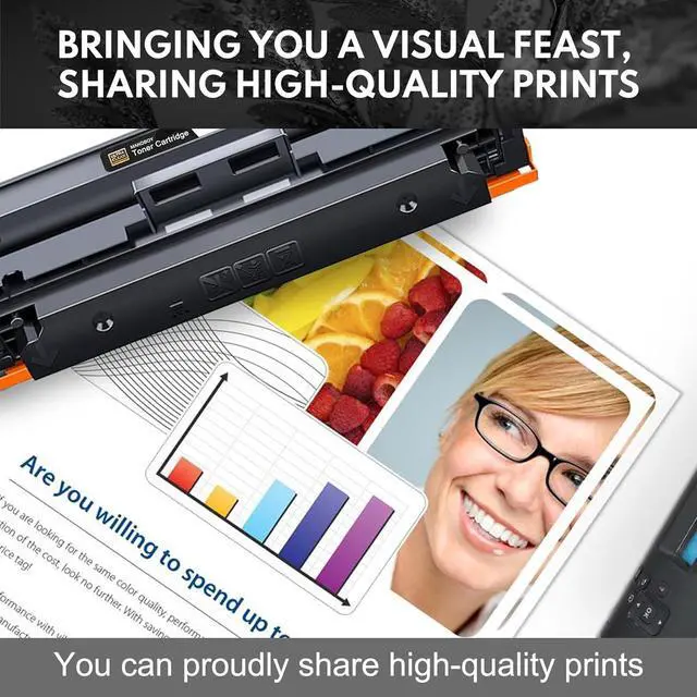 Alt view image 5 of 6 - 410A Toner Cartridges 4 Pack High Yield Replacement for HP 410A 410X to Use with HP Color Pro MFP M477fnw M477fdw M477fdn M452dn M452dw M452nw Printer (with Chip -B/C/Y/M)