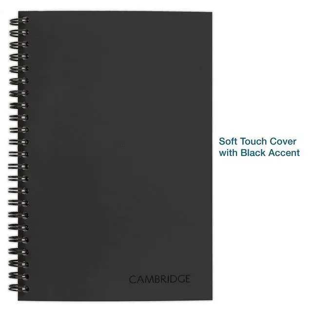 Alt view image 5 of 5 - Limited Business Notebook with QuickNotes, Legal Ruled Paper, 5" x 8", 80 Sheets, Flexible Soft Touch Cover, Wirebound, Gray (06096) (Pack of 12)