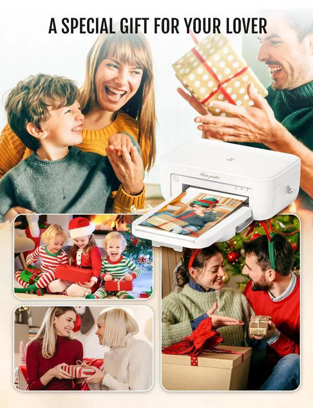 Alt view image 7 of 7 - 4x6 Photo Printer, CP4100 Photo Printer for iPhone & Android with 108 Sheets & 2 Cartridges, Wi-Fi Wireless Portable Picture Printer, Instant Print Photos, Dye Sublimation, White