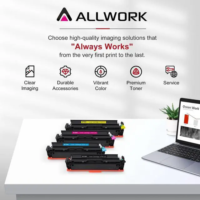 Alt view image 6 of 6 - 075H 075 High Capacity Toner Compatible Replacement for Canon 075H Toner Cartridge Set Works for Canon Color imageCLASS LBP646Cdw LBP647Cdw MF665Cdw MF663Cdw MF662Cdw LBP640 MF660 Printer Ink, 4-Pack