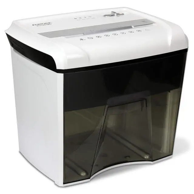 Alt view image 7 of 7 - AU1285MD Compact Desktop-Style High Security 12-Sheet Micro-Cut Paper and CD/Credit Card/Junk Mail Pullout Basket Shredder, White/Black