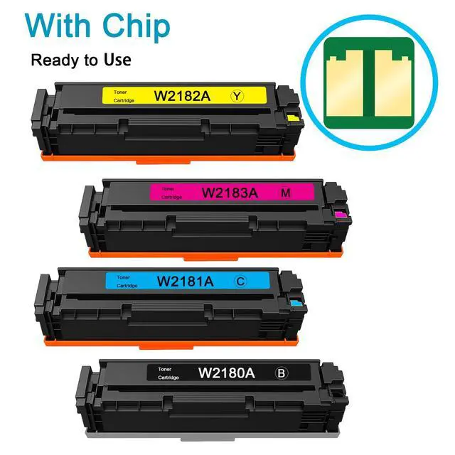 Alt view image 5 of 7 - 218A Toner Cartridges Combo Pack Compatible Replacement for HP 218A for Color Laserjet Pro 3201dw MFP 3301fdw 3301cdw 3301sdw 3201 dw 3301 fdw cdw sdw Printer W2180A (Black Cyan Magenta Yellow 4-Pack)