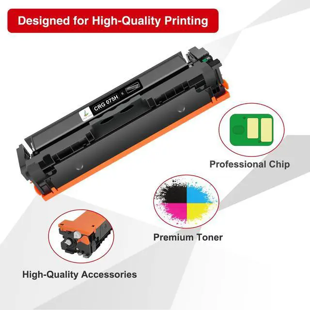Alt view image 4 of 6 - 075H Toner Cartridge Set 075 for Canon 075H MF663Cdw MF665Cdw LBP646Cdw | Compatible for Canon Color ImageCLASS MF663Cdw MF665Cdw LBP646Cdw MF662CDW LBP647Cdw MF660c LBP640c Printer Ink High Capacity