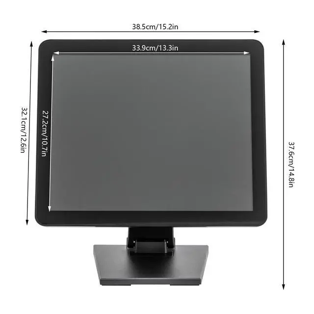 Alt view image 6 of 7 - Mobile Tablet POS Cash Register Monitor, 17-Inch Capacitive LED Backlit Multi-Touch Monitor Touch Cash Register Display for Small Business Restaurant Retail Grocery Convenience Mobile Food Truck