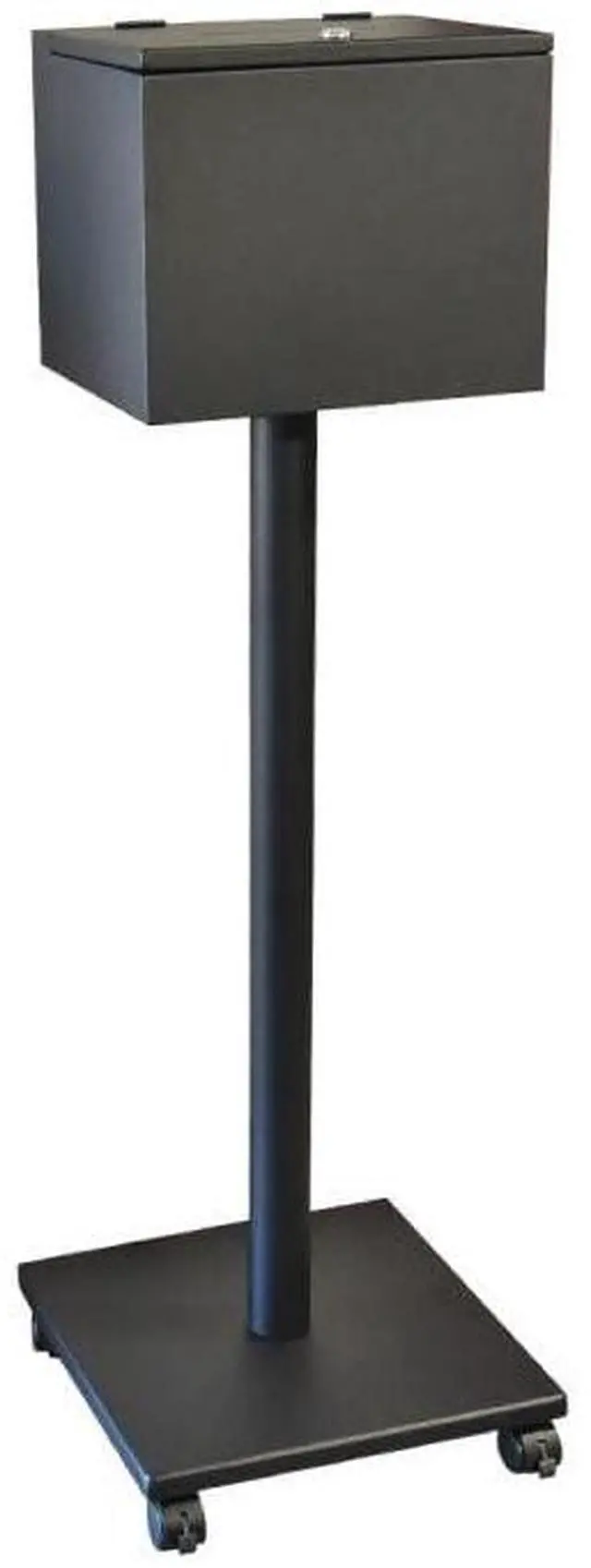 Main image of Metal Suggestion Box, Secure with Lock & Keys, with Wheels for Easy Movement, Tip box, Donation Box for Church Home Office, Prayer Request Box, Ballot Box, Floor Standing Collection Box, Black