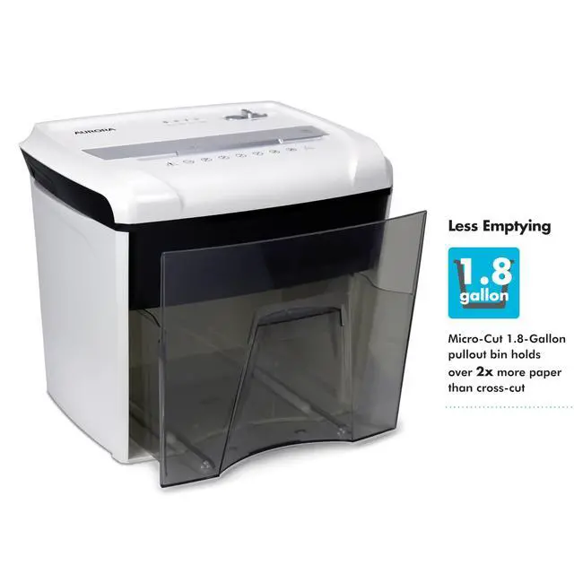 Alt view image 2 of 7 - Desktop Style High-Security Anti-Jam 12-Sheet Micro-Cut Paper and CD/Credit Card/Junk Mail Shredder with 1.8 Gallon Pullout Basket/Security Level P-4