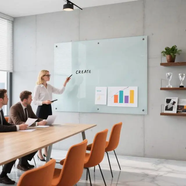 Alt view image 7 of 7 - Magnetic Glass Dry Erase White Board, 72" W x 48" H Whiteboard with Accessories, Large Frameless Wall Mounted for Office, Home, School