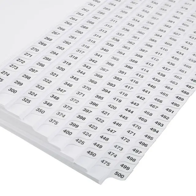 Alt view image 3 of 4 - ® Numbered Dividers 1-500 Punched - AVE Style Bold Tabs - Side Collated Exhibit Tabs - Made in The USA | Letter Size - 1-500 - Sets