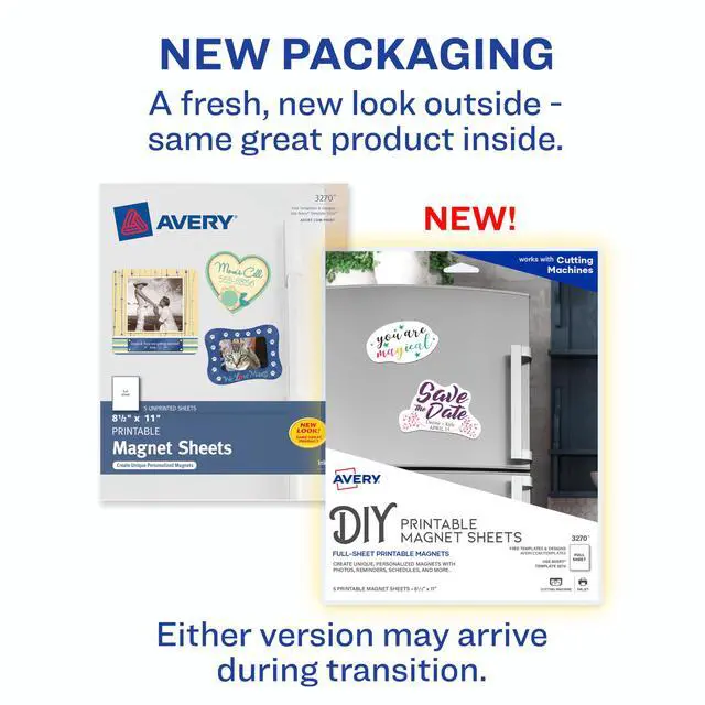 Alt view image 2 of 7 - Printable Magnet Sheets, 8.5" x 11", Inkjet Printer, Pack of 60 Matte White Sheets (3270)