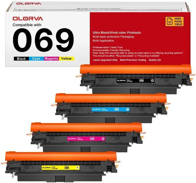 Main image of 069 Toner Cartridge Set 4 Pack Replacement for Canon 069 069H MF753Cdw | Compatible for Canon Color ImageCLASS Mf753cdw MF751Cdw MF752Cdw LBP674Cdw MF752Cdw MF756Cx LBP673Cdw Printer (B/C/Y/M)