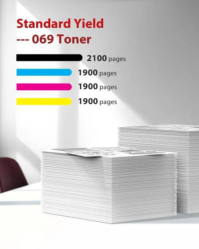 Alt view image 3 of 7 - 069 Toner Cartridge Set 4 Pack Replacement for Canon 069 069H MF753Cdw | Compatible for Canon Color ImageCLASS Mf753cdw MF751Cdw MF752Cdw LBP674Cdw MF752Cdw MF756Cx LBP673Cdw Printer (B/C/Y/M)