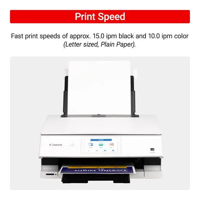 Alt view image 6 of 7 - PIXMA TS8820 Wireless Printer, Best for Home Photo Printing, Copy and Scan, White
