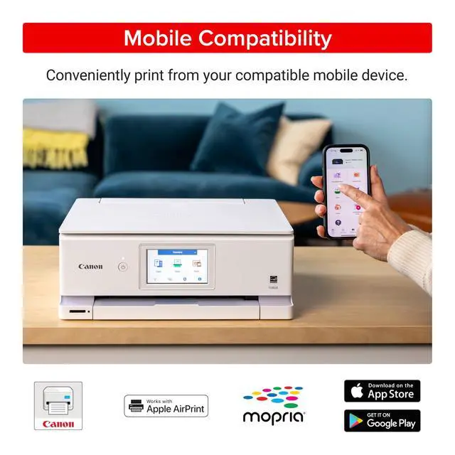 Alt view image 5 of 7 - PIXMA TS8820 Wireless Printer, Best for Home Photo Printing, Copy and Scan, White