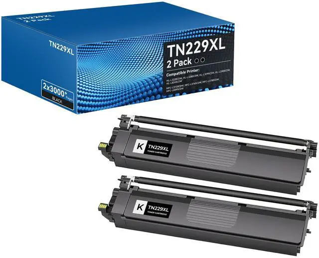 Main image of TN229XL TN229 High Yield Toner Cartridges, Compatible with Brother MFC-L3720CDW MFC-L3780CDW HL-L3280CDW HL-L3220CDW HL-L3300CDW HL-L3295CDW, Black, 2Pack