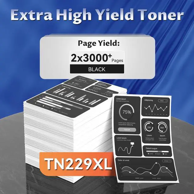 Alt view image 3 of 7 - TN229XL TN229 High Yield Toner Cartridges, Compatible with Brother MFC-L3720CDW MFC-L3780CDW HL-L3280CDW HL-L3220CDW HL-L3300CDW HL-L3295CDW, Black, 2Pack