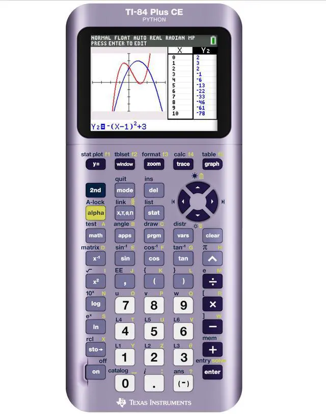 Main image of TI-84 Plus CE Python Enhanced Graphing plus Software, Iris/Purple