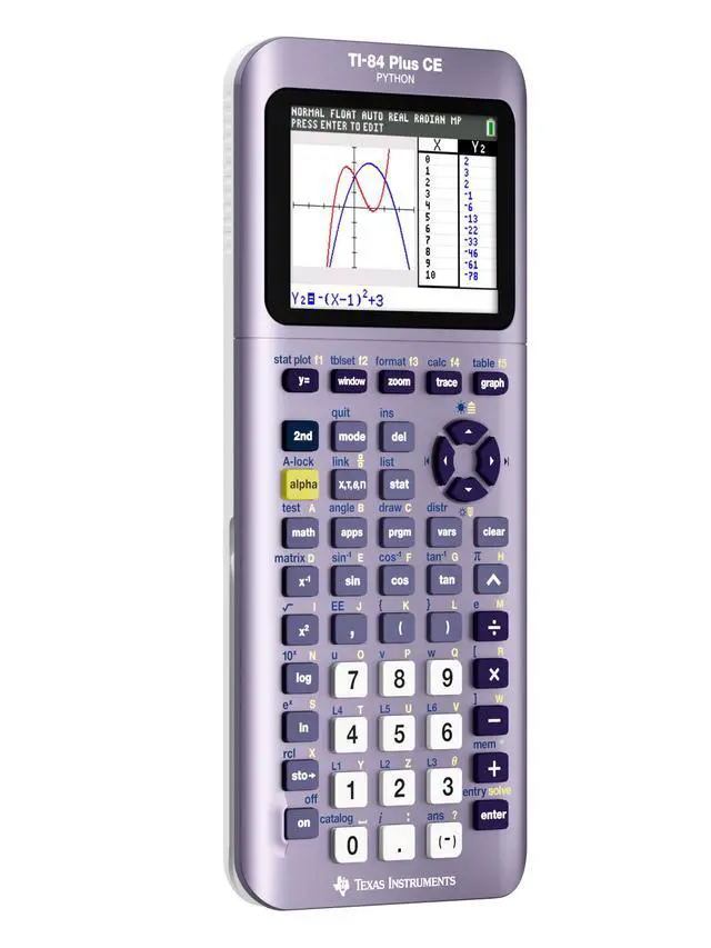 Alt view image 3 of 7 - TI-84 Plus CE Python Enhanced Graphing plus Software, Iris/Purple