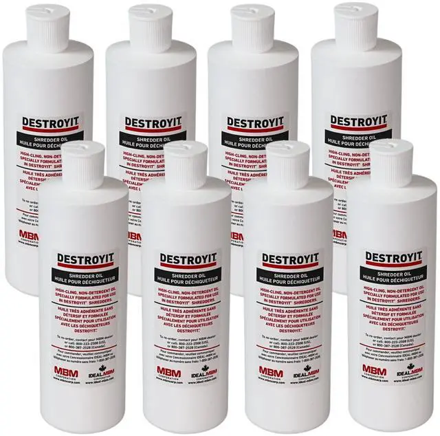 Main image of MBM Destroyit 8 Pints of Paper Shredder Oil (case of 8 x 1 Pint Bottles) - CED21/8