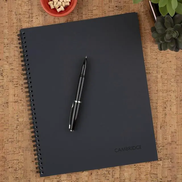 Alt view image 2 of 5 - Limited Business Notebook with QuickNotes,Legal Ruled Paper,8" x 11",80 Sheets,Flexible Soft Touch Cover,Wirebound,Gray (06066),(Pack of 12)